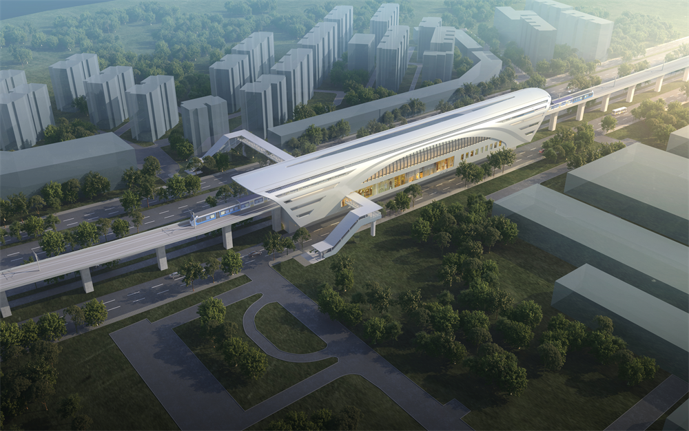 合肥新桥机场S1寿县段项目 高架站概念效果图 .png