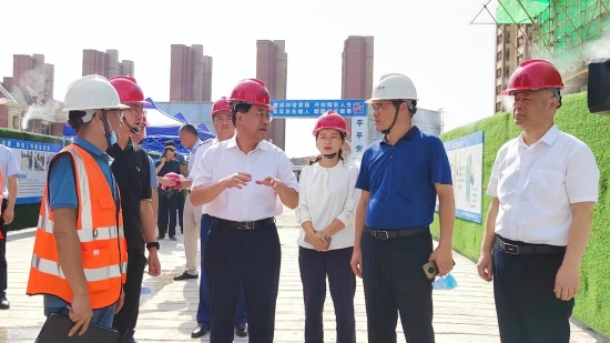 马鞍山市委副书记、市长袁方到集团承建的信达拾光里项目督导检查工作