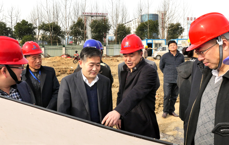 经开区管委会副主任孙余洲来华力工地调研